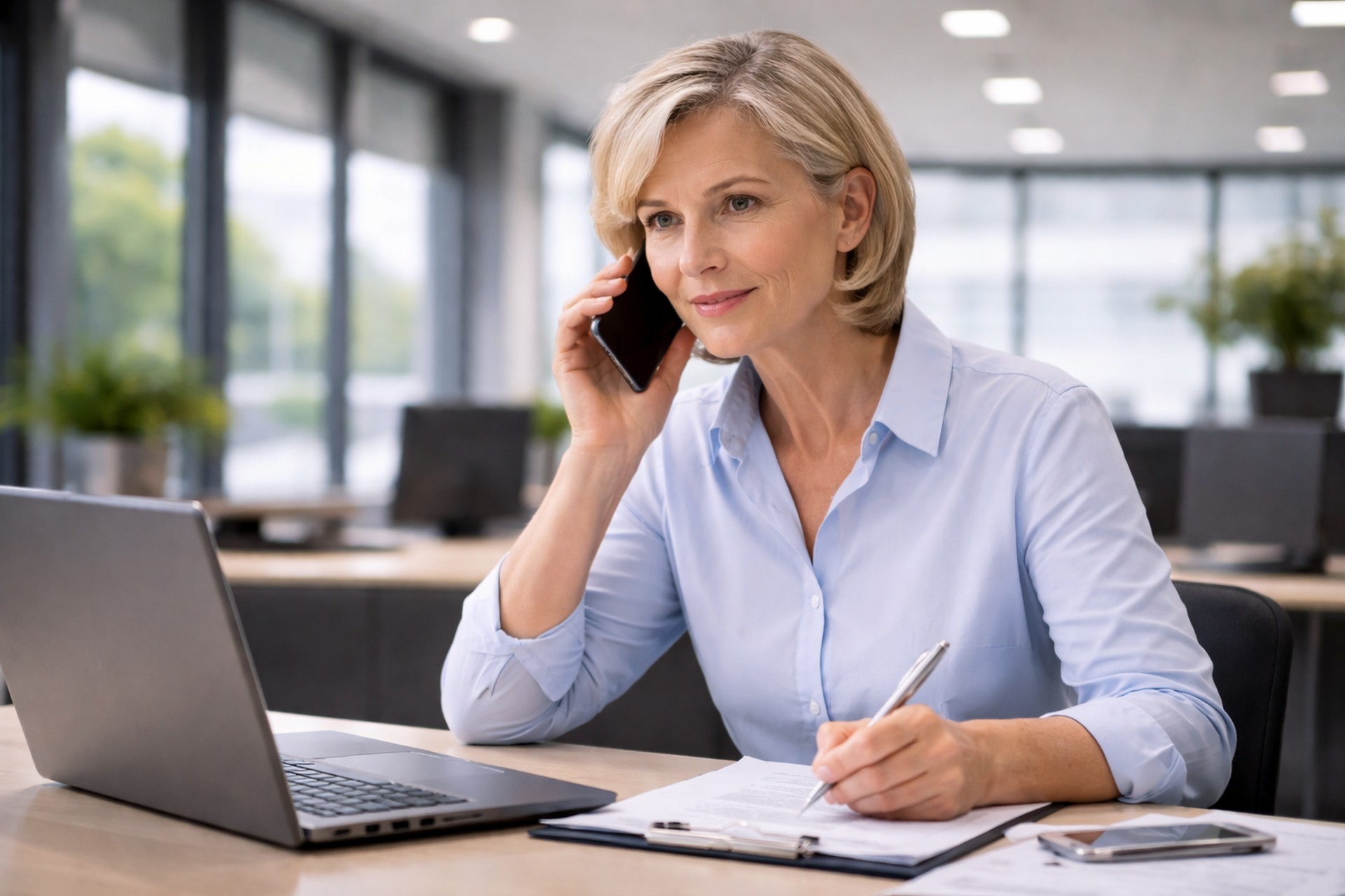 Unterlagen und Tablet für Planung